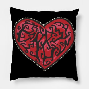 red heart coloured Pillow