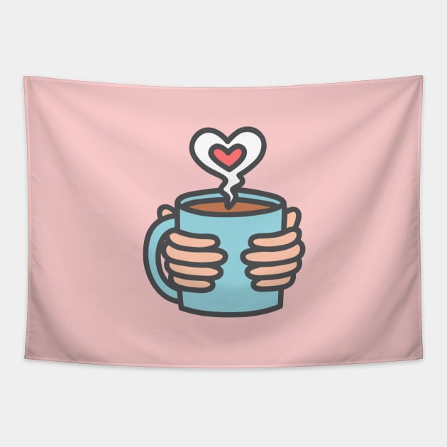 Coffee Lover <3 Tapestry by Ashleigh Green Studios