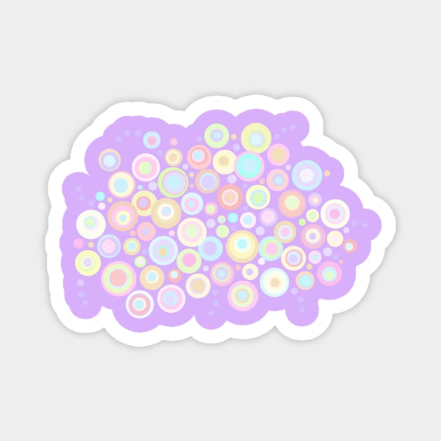 Pastel Polka Dot Flower Garden Magnet by Whoopsidoodle