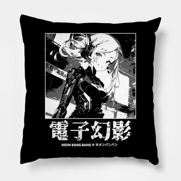 Cyberpunk Anime | Japan Streetwear | Japanese Manga Aesthetic Pillow by Neon Bang Bang