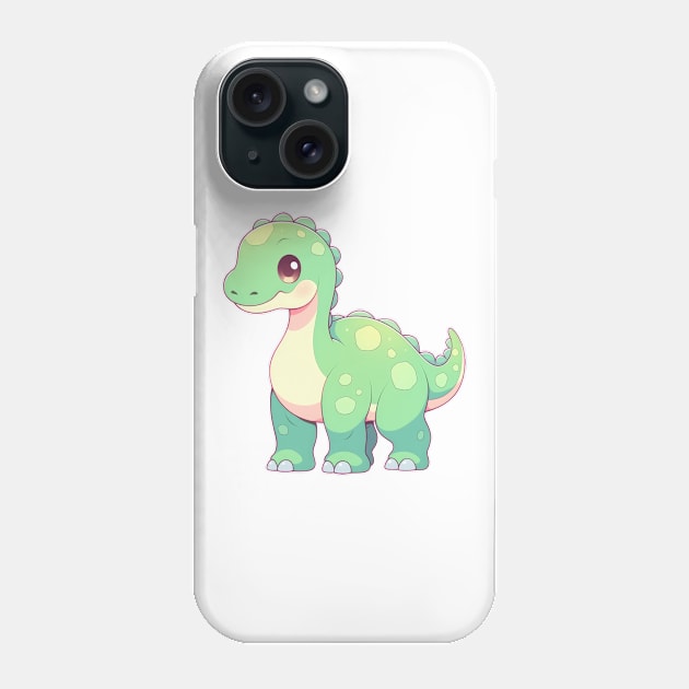 Cute Apatosaurus Chibi Style Phone Case by SundayDonuts