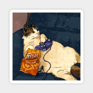 Gamer cat! (third in the series) Magnet