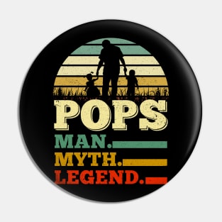 Pops Man Myth Legend Father's Day Gifts Pin