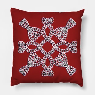 Magic glitter silver metallic pattern Pillow