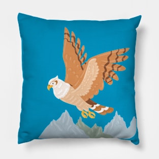 Hawk Hand Drawn Illustration Pillow