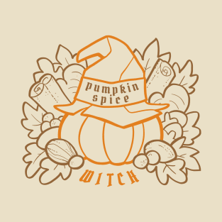 Pumpkin Spice Witch fancy lines T-Shirt