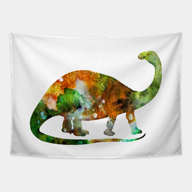 Brontosaurus Watercolor Painting 3 Tapestry by Miao Miao Design