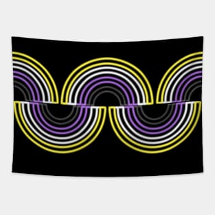 Non Binary Neon Light Rainbow 2 Tapestry