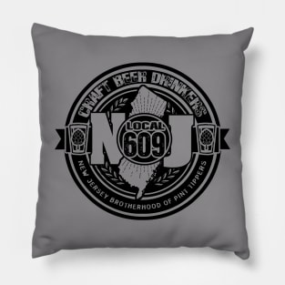 NJ CRAFT BEER DRINK LOCAL 609 Pillow