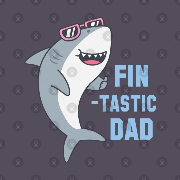 Shark Thumbs Up, Fin-tastic Dad Shark Pun by rustydoodle