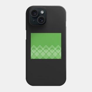 Geometric abstract - green and white. Phone Case