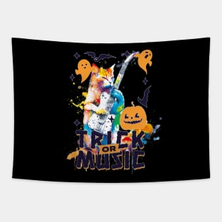 Trick or music halloween theme Tapestry