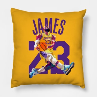 Lebron James Dunk Lakers Pillow