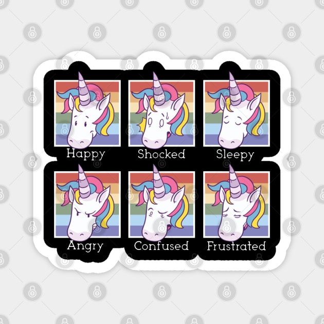 Unicorn Moods Magnet by consigliop
