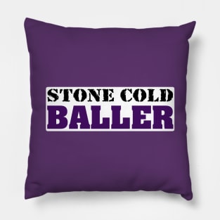 Stone Cold Baller Purple Pillow