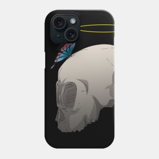 skull and butterfly Phone Case