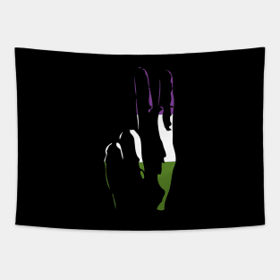 queer pride peace sign Tapestry