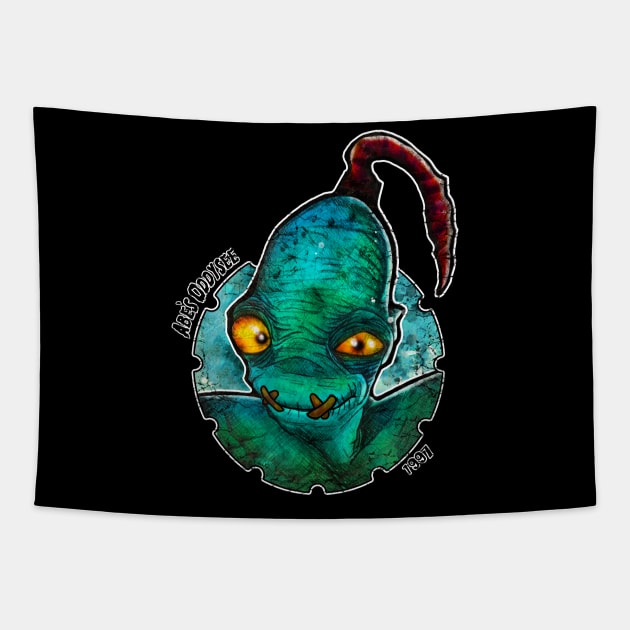 Abe's Oddysee Tapestry by Inking Imp