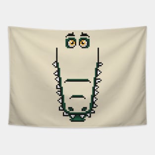 crocodile pixel face Tapestry