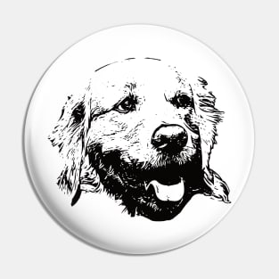 Golden Retriever Face Design - A Golden Christmas Gift Pin