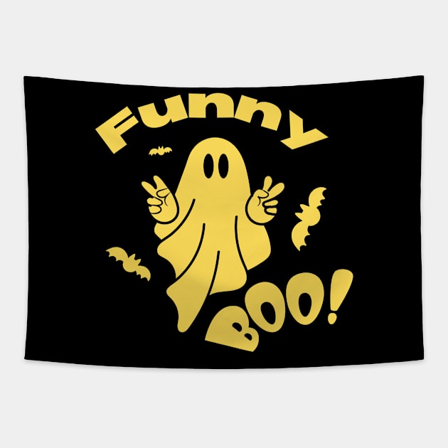 Funny Halloween Boo Tapestry by Jackystore