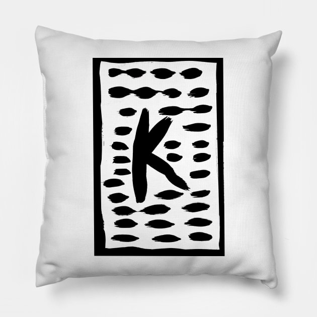 the letter K of the alphabet Pillow by the_spiritual_view