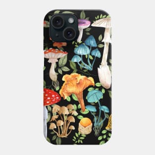 Vibrant Mushroom Print Phone Case