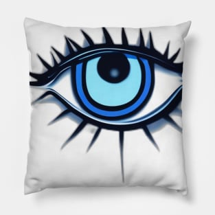 Electric Blue Eye Graphic Design No. 540 Pillow