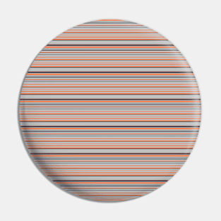Orange,Grey and Black Minimalist Stripes Pin