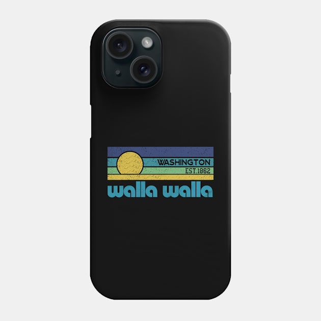 walla walla Washington Retro EST.1862 Phone Case by DarkStile