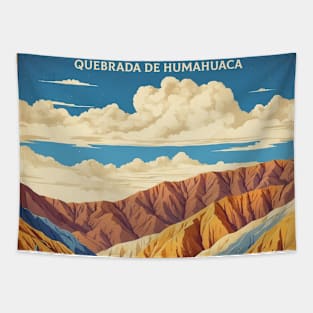 Quebrada de Humahuaca Argentina Vintage Tourism Poster Tapestry