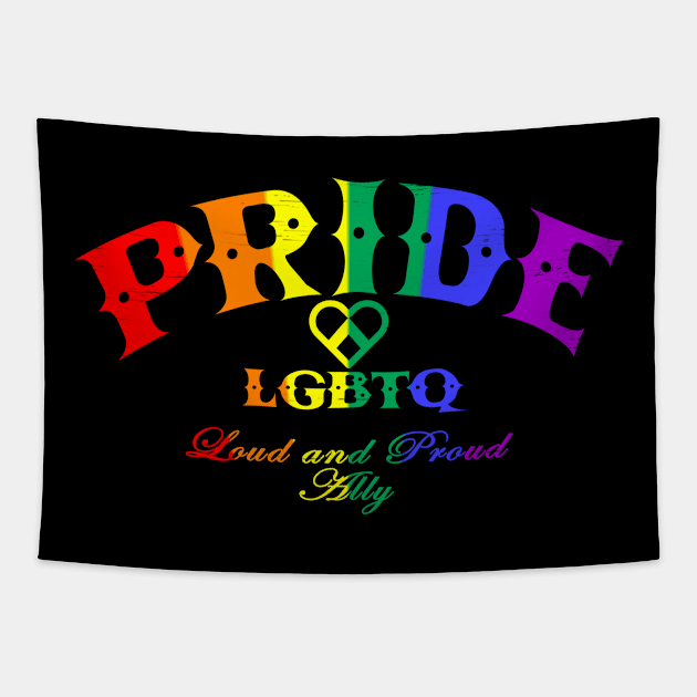 Pride - Ally - CBs style - Pride Flag Tapestry by ianscott76