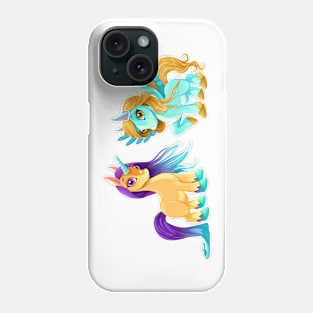 Baby unicorn and pegasus with cute eyes. Phone Case