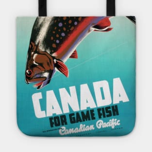 Vintage Travel Poster Canada for game fish Tote