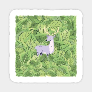 Deer in Leaves Magnet