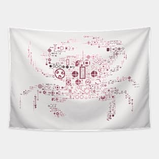 Deconstructed Crab (10) Tapestry