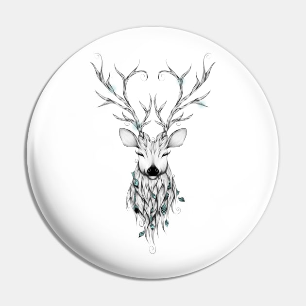 Poetic Deer Pin by LouJah69