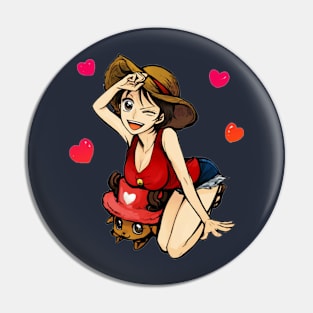 Luffy Girl Pin