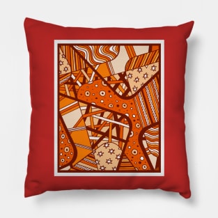 Miniature Aussie Tangle 12 Autumn Red Variation Pillow