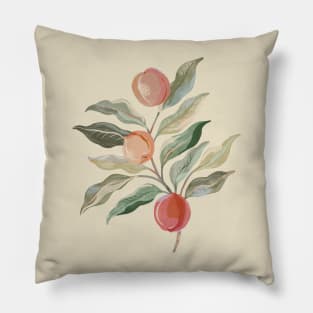 Painterly Peaches Pillow