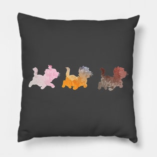 Kittens Inspired Silhouette Pillow