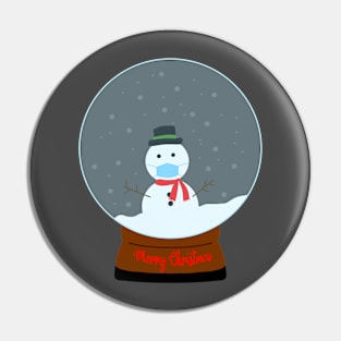 Christmask Snowman Pin