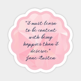 Jane Austen Quote Contentment Happiness Magnet