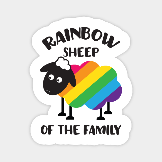 Rainbow Sheep Of The Family LGBT Pride Magnet by ProudToBeHomo