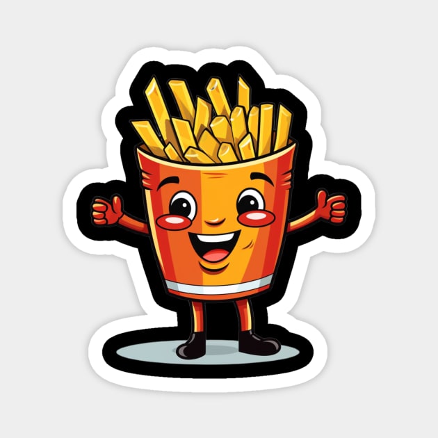 kawaii french fries T-Shirt cute ,potatofood funny Magnet by nonagobich