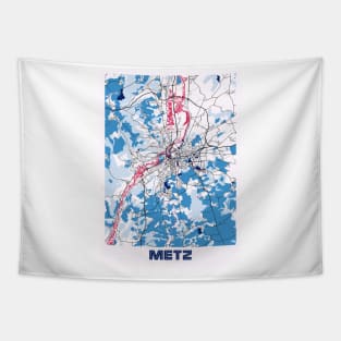 Metz - France MilkTea City Map Tapestry