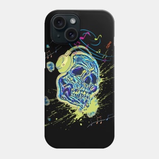 Skull - skull funny music art design Phone Case