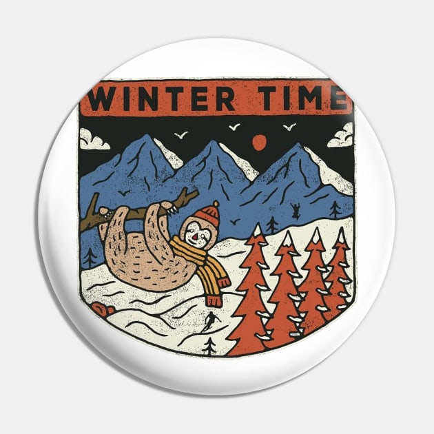 Winter Time Pin by LogoBunch