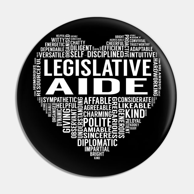 Legislative Aide Heart Pin by LotusTee