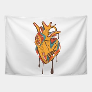 Cafe Musical Heart Tapestry